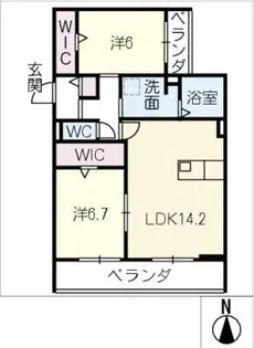 HARMONIOUS福江【3階】の間取り