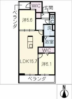 HARMONIOUS福江【3階】の間取り
