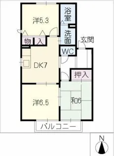 ガーデンハイツ下沼A【2階】の間取り