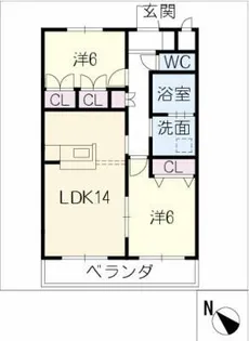 ラピスタウン緑丘通り【4階】の間取り