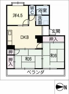 メゾン山田【4階】の間取り