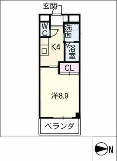 ミキスクエア橋目Ⅱ【3階】の間取り
