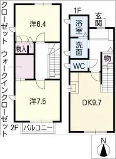 アムールイズミ【1階】の間取り