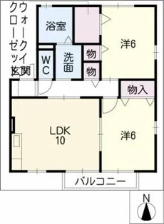 プリメーロ北郷C【2階】の間取り