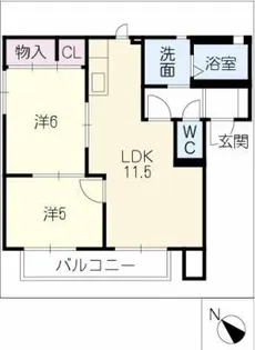GreenHills西尾F棟【1階】の間取り