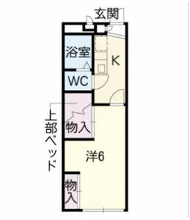 レオパレスクレイン【106号室】の間取り
