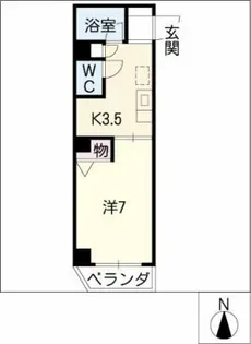 サンライズヤスクニ【1階】の間取り