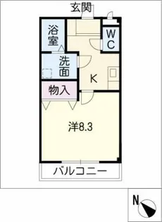 ラフィネ神領【2階】の間取り