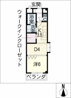 オーク高横須賀【3階】の間取り