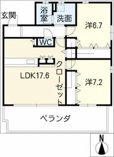 AERIE岳見【3階】の間取り