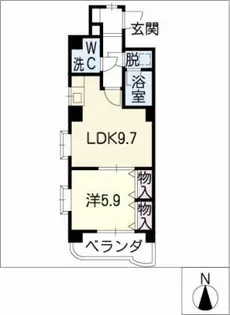ジュネスHIRO原【7階】の間取り