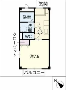 グリーンPatio【2階】の間取り