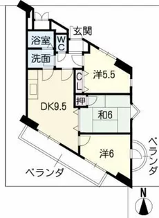 パレスHAKUHO【6階】の間取り