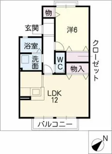 グランディアF【2階】の間取り