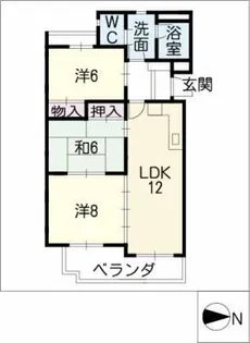 ホーメスト川名【2階】の間取り