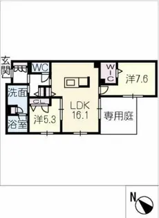 エステラス【1階】の間取り