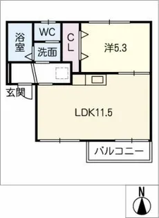 ラフォーレ南岩崎【2階】の間取り