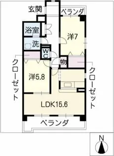 シャトー アムピオン【4階】の間取り