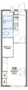 レオパレス大将ヶ根【2階】の間取り