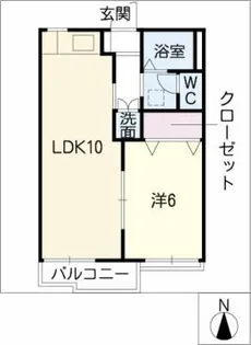 タウニー成田【2階】の間取り