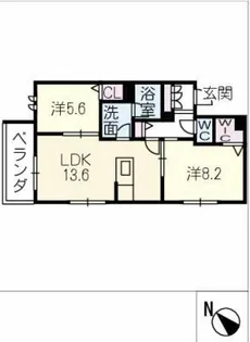 エステラス【3階】の間取り