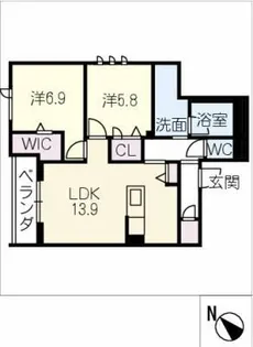 エステラス【3階】の間取り
