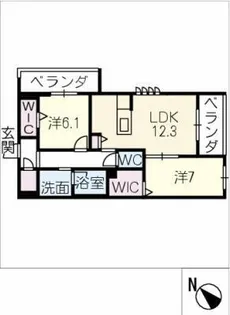 エステラス【3階】の間取り