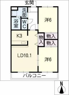 アンジュ神ノ倉A【1階】の間取り