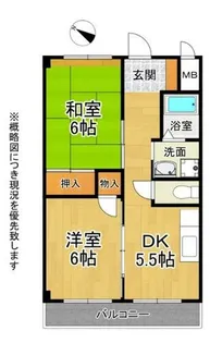 グレーシィ東生駒【303号室】の間取り