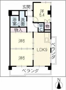 グランドハイツ南十一番町【4階】の間取り