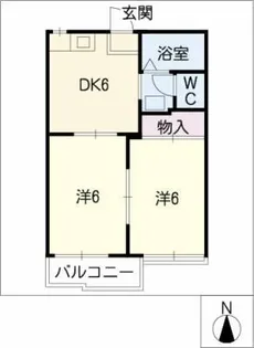 スカイコーポコヅカ【1階】の間取り