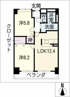 PARK COURT Ⅴ【6階】の間取り