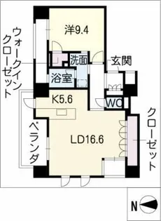 プライムメゾン御器所【5階】の間取り