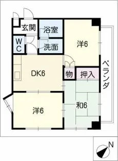 サン・ピボット上小田井【4階】の間取り