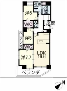 シティライフ前後 502号室【5階】の間取り