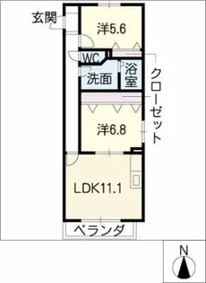 ドミール ラッシュレ【1階】の間取り