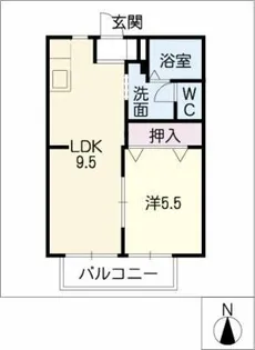 メゾンドール・シェル【1階】の間取り