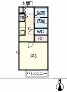 竜美WEST【1階】の間取り