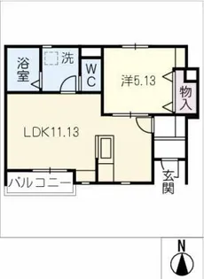 リーブルファイン東水代【101号室】の間取り