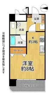 OMマンション東生駒【9階】の間取り
