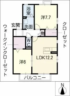 セゾンD【1階】の間取り