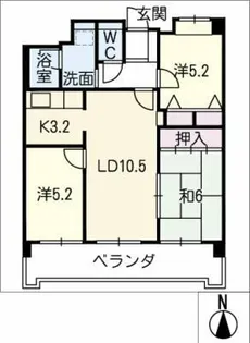 エスポア曙【4階】の間取り