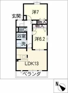 クローバー赤坂【2階】の間取り