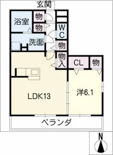 フローリッシュ【3階】の間取り