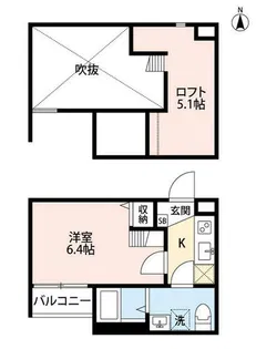 クラリエール日照町【2階】の間取り