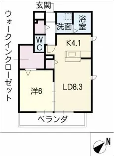 サンライズ宮【2階】の間取り