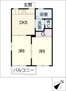 タウニィソウワA棟【2階】の間取り