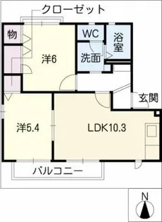 サンフォレスト A棟【1階】の間取り