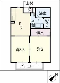 サンハウスひのくち【2階】の間取り