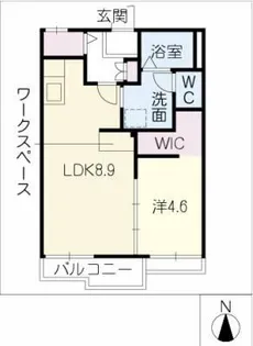 パインハイツ A棟【1階】の間取り